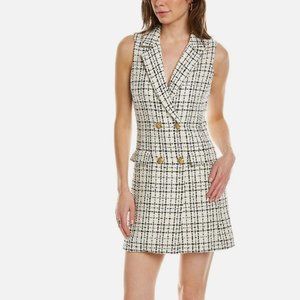 Alice + Olivia Jordy Double Breasted Wool-Blend Tuxedo Dress